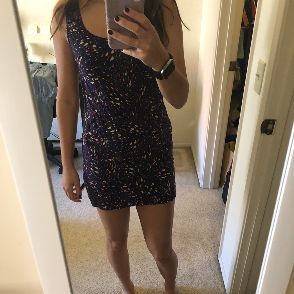 Dark blue patterned dress